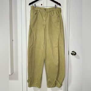 Zara golden washed denim, baggy fit size 12